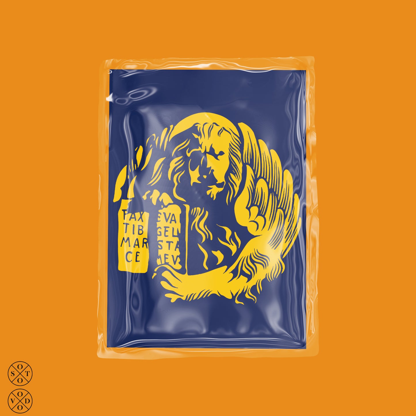 Tshirt blu "Moeca" gialla