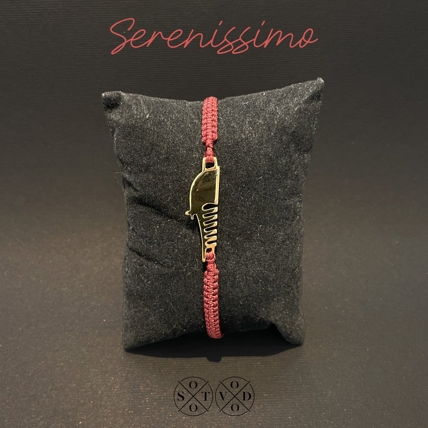 Bracciale "Serenissimo" bordeaux
