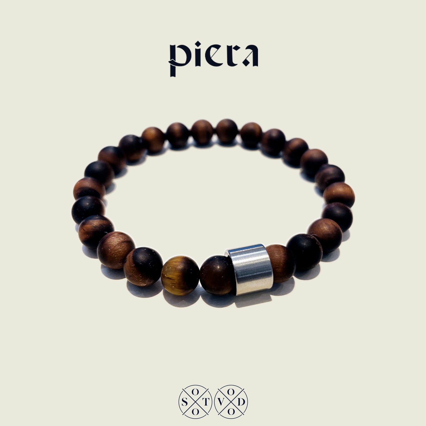 Piera Occhio di tigre rosso/opaco (8mm)
