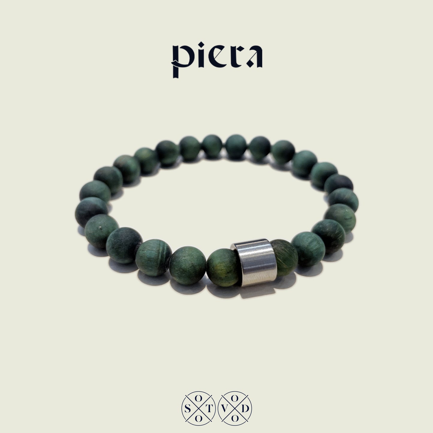 Piera Occhio di tigre verde/opaco(8mm)