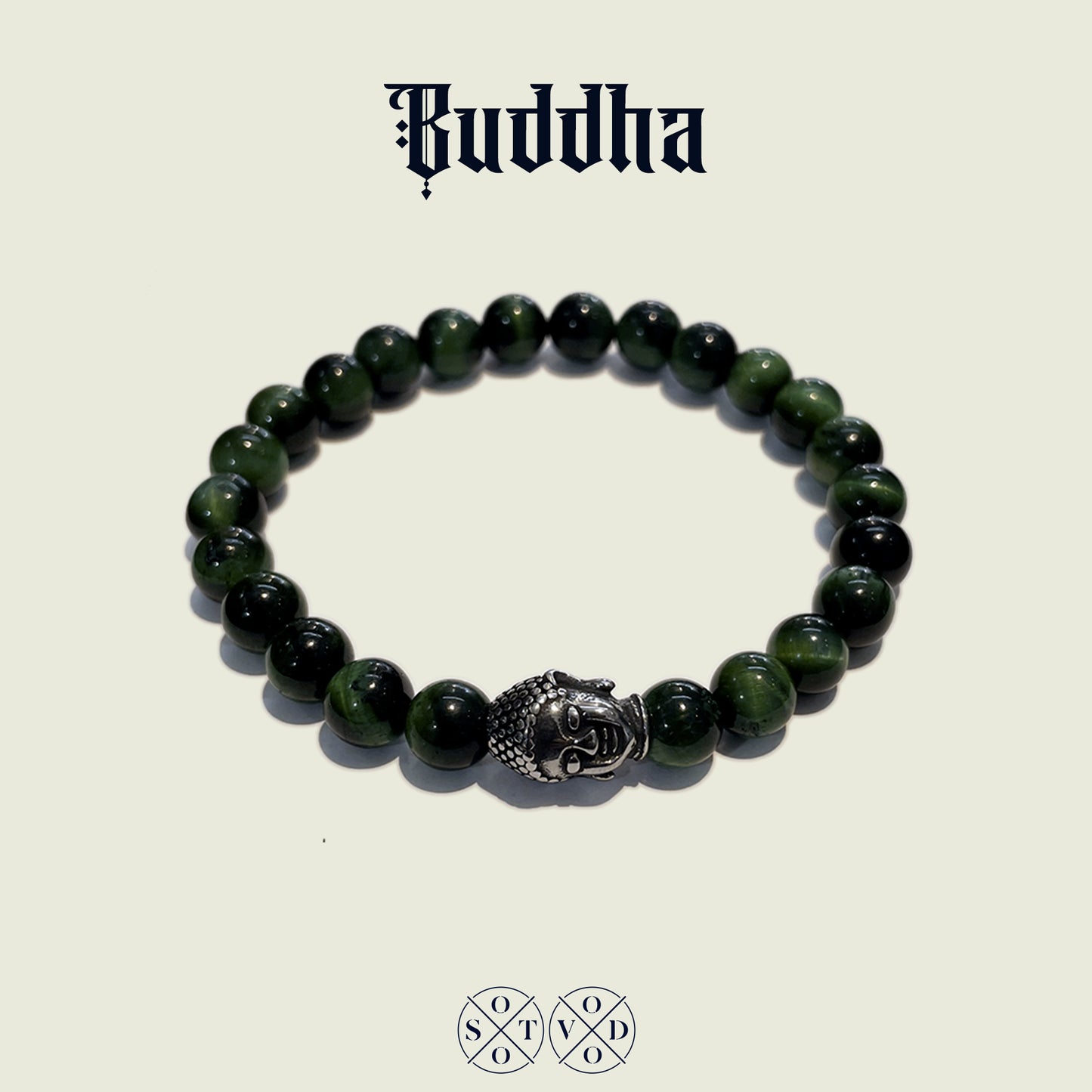 Buddha tigre verde (8mm)