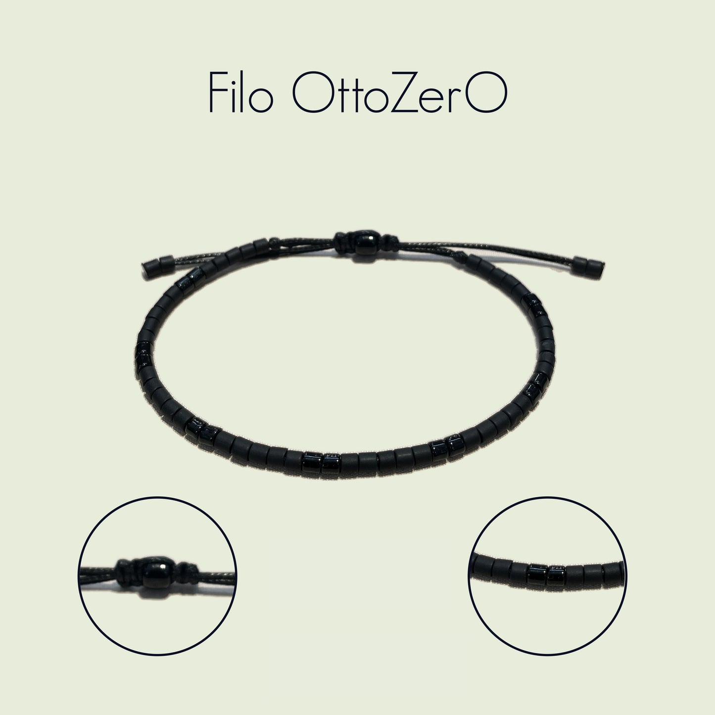 Bracciale minimal in perline Miyuki 8/0 Modello MONO