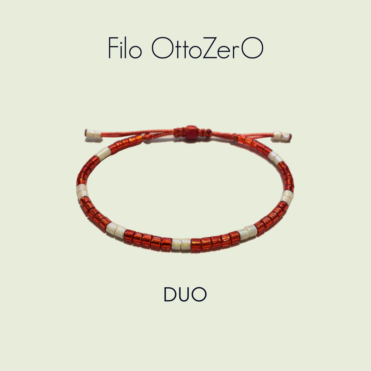 Bracciale minimal in perline Miyuki 8/0 Modello DUO