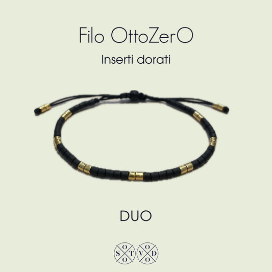 Bracciale minimal in perline Miyuki 8/0 Modello DUO