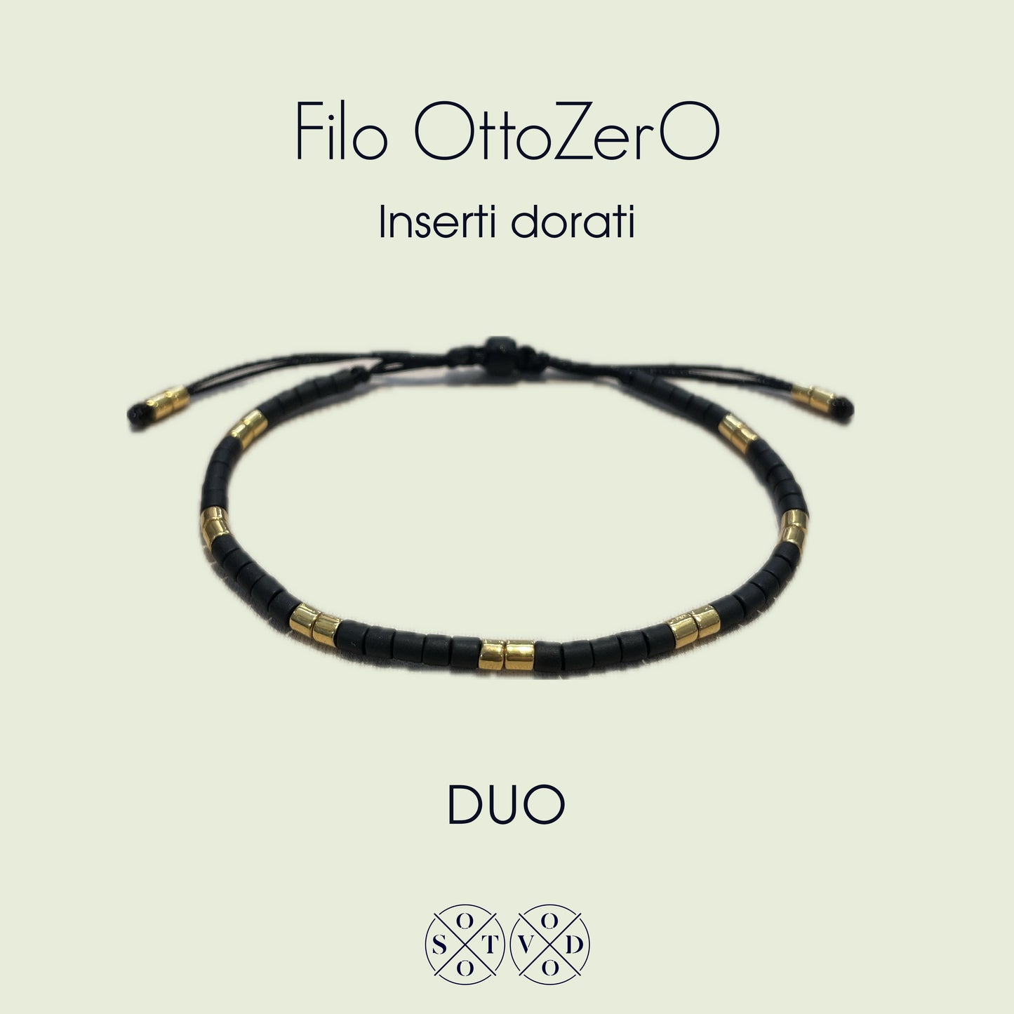 Bracciale minimal in perline Miyuki 8/0 Modello DUO