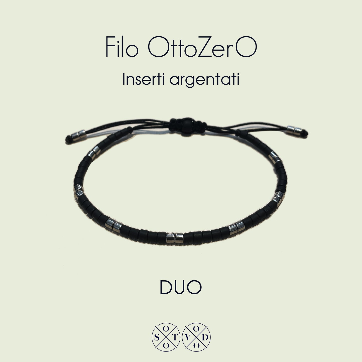 Bracciale minimal in perline Miyuki 8/0 Modello DUO